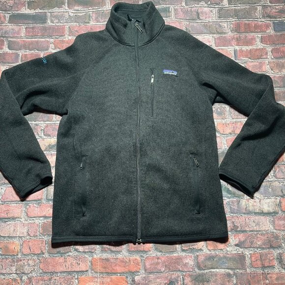 Patagonia Mens Gray Long Sleeve Full-Zip Synchilla Fleece Jacket Sz S Embroidere - Picture 1 of 8